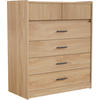 KOMMODE in 74/90/40cm-DG1 - Naturfarben, Holzwerkstoff/Metall (40/90/74cm) - HOMAVO