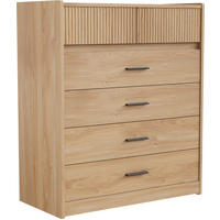 KOMMODE in 74/90/40cm-DG1 - Naturfarben, Holzwerkstoff/Metall (40/90/74cm) - HOMAVO
