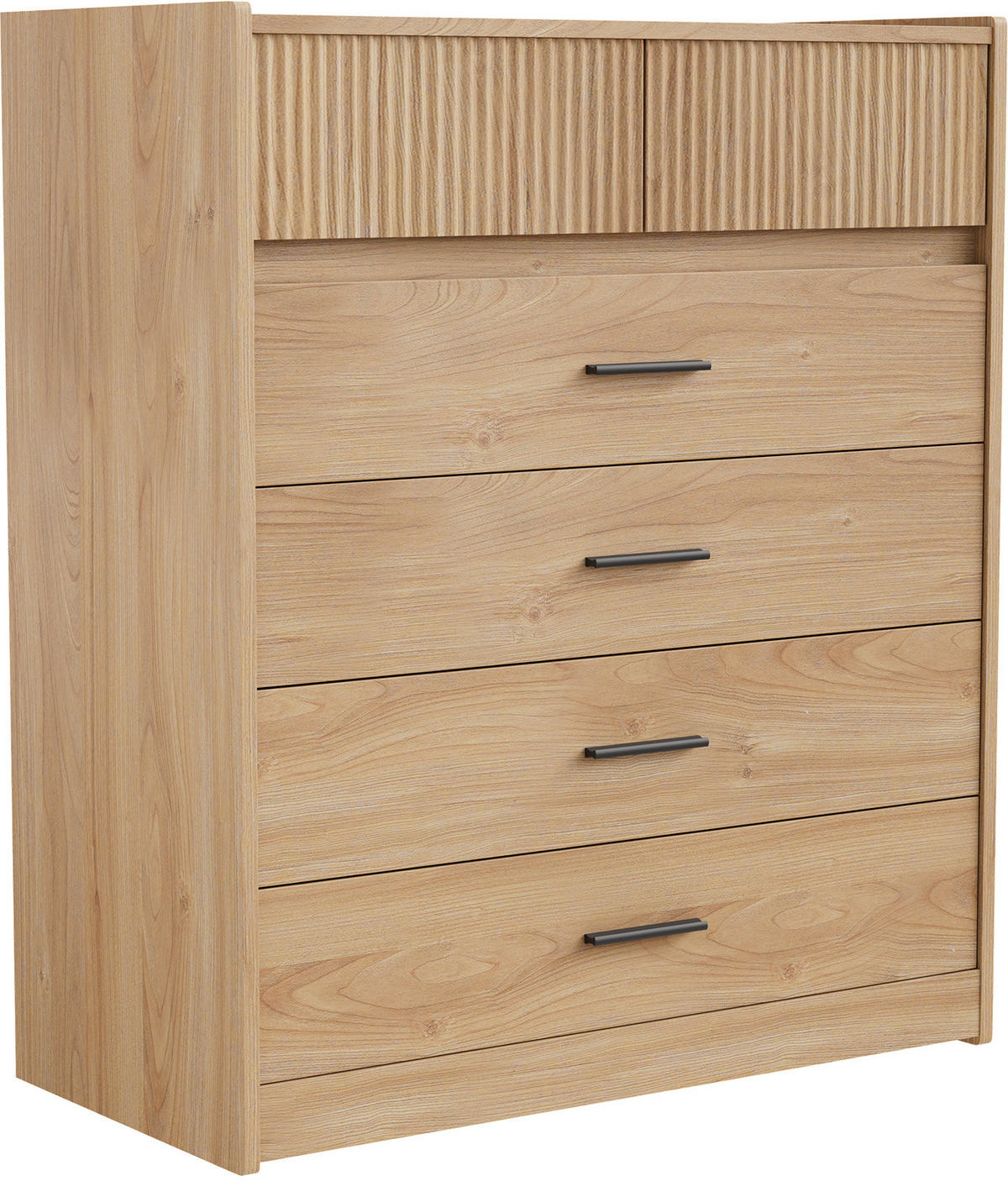 KOMMODE in 74/90/40cm-DG1 - Naturfarben, Holzwerkstoff/Metall (40/90/74cm) - HOMAVO
