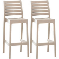 BARHOCKER 2er Set Kunststoff schlamm - Schlammfarben, Kunststoff (45/105/51cm) - CLP