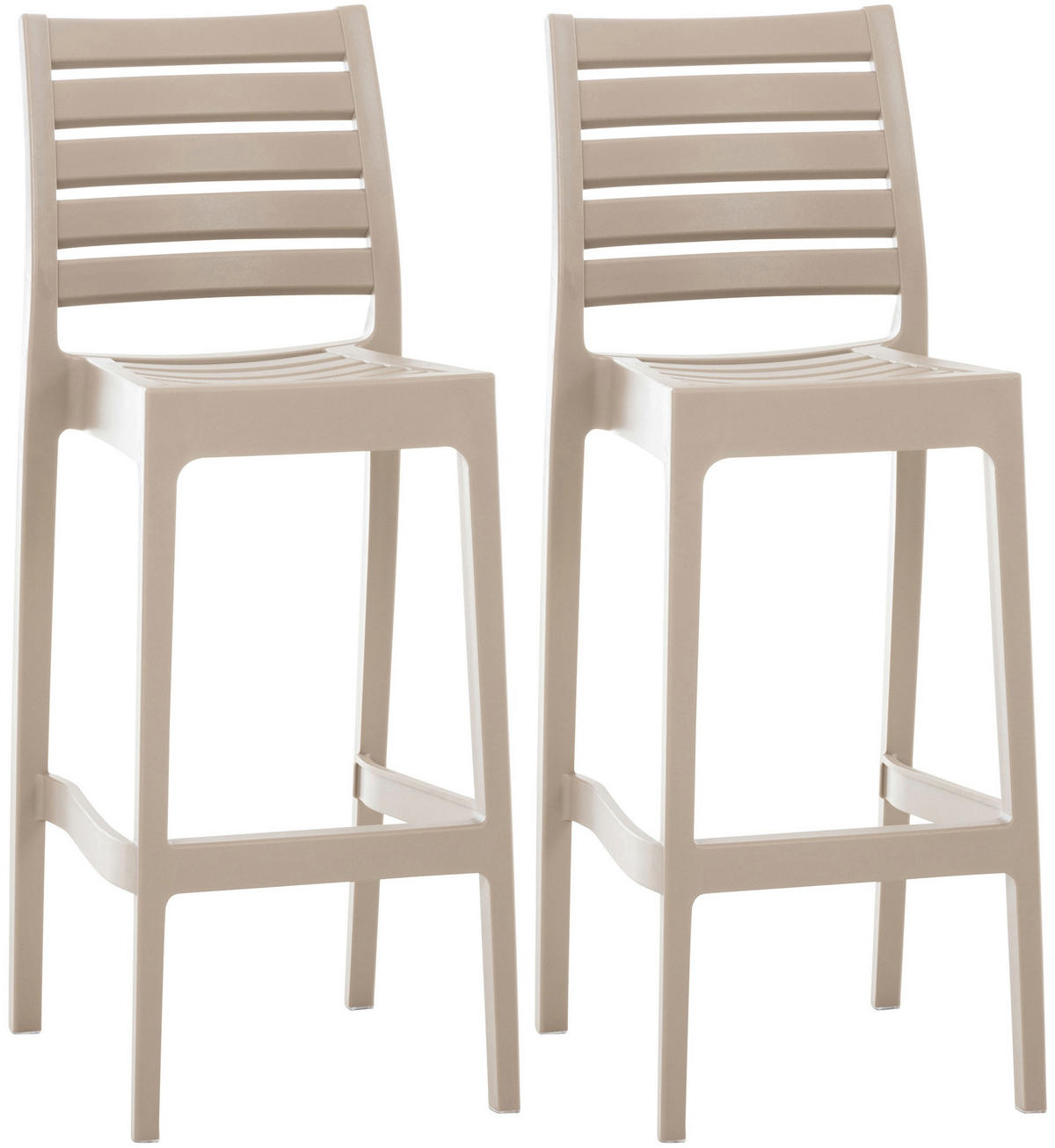 BARHOCKER 2er Set Kunststoff schlamm - Schlammfarben, Kunststoff (45/105/51cm) - CLP