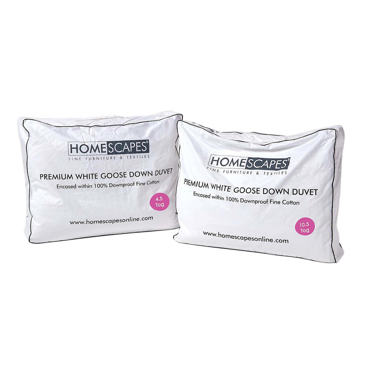 GANZJAHRESBETT 135/200 cm, Kombidecke Gänse-Daunen & Federn - Weiß, Textil (135/200cm) - Homescapes