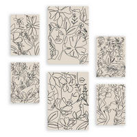 POSTER Set Mit 6 Ruffenrahmen 2 Zusammenfassung A3 & A4 Rahmenlos - Klar, Papier (29/3cm) - Nacnic