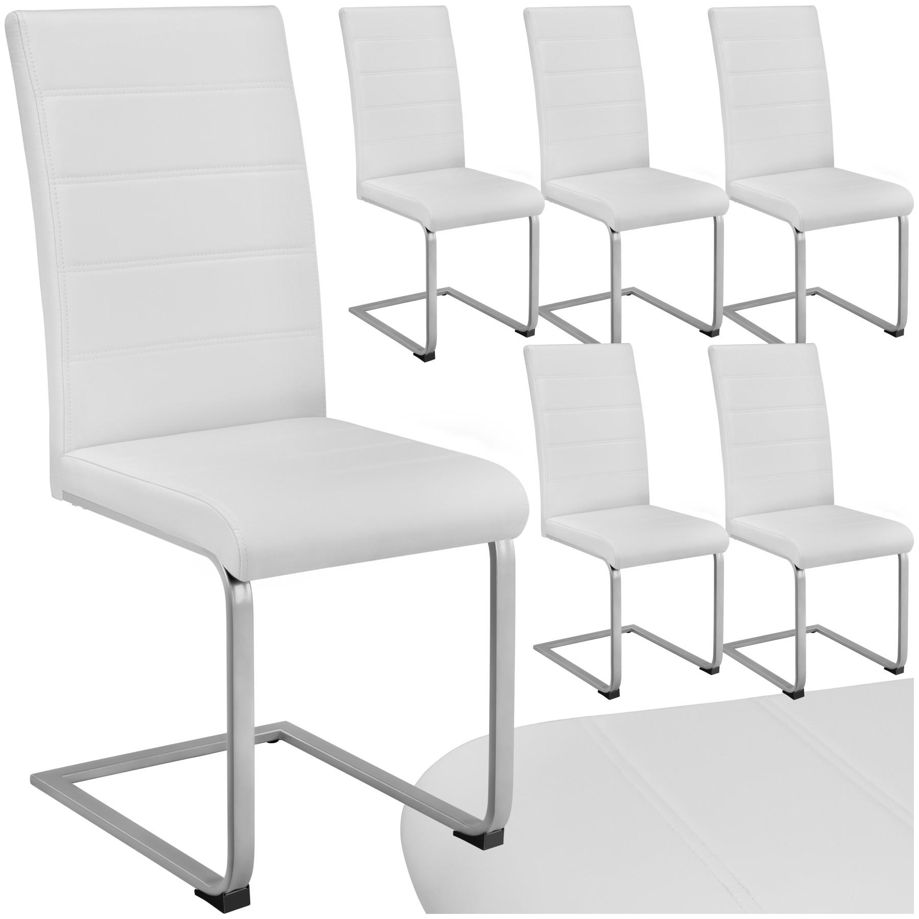 SCHWINGSTUHL 6er Set Bettina 41 x 52 x 99 cm weiß - Weiß, Textil (52/99/41cm) - tectake