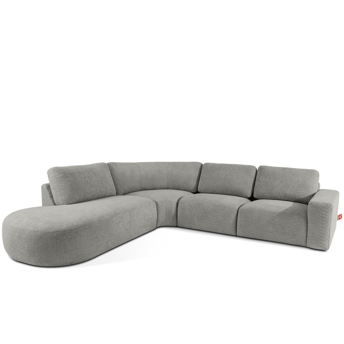 ECKSOFA LINKS ZUCCO, Dunkelaschgrau - Dunkelgrau, Holz/Holzwerkstoff (304/293cm) - KONSIMO®