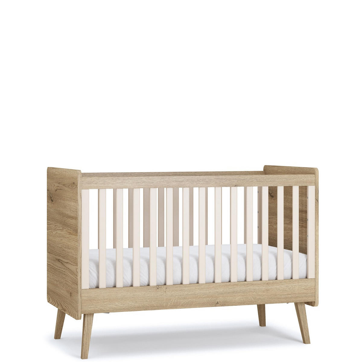 BABYZIMMER Vienna Fresh Set A - 4-teilig - Eichefarben/Beige, Holzwerkstoff (90/185/51cm) - QMM TraumMöbel