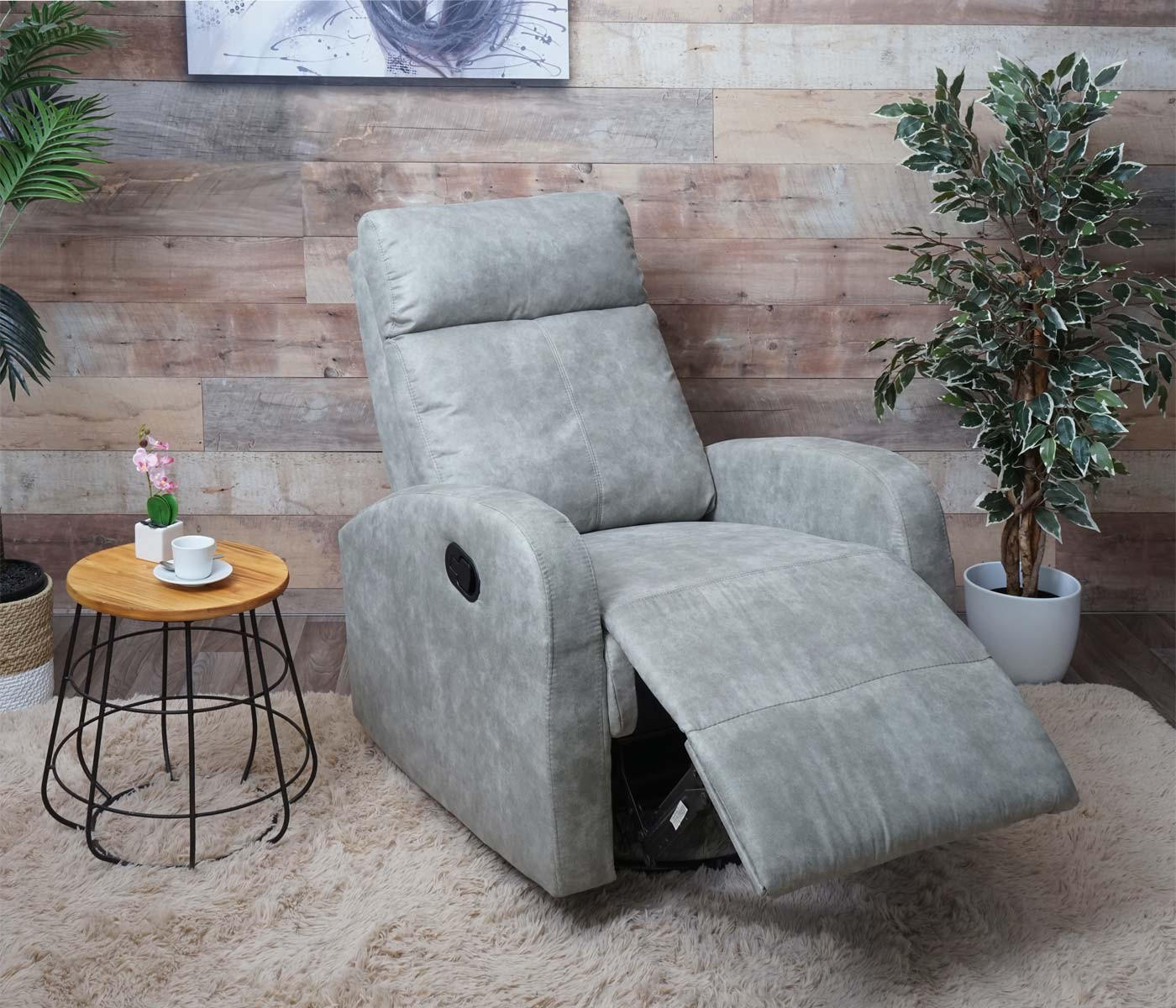 FERNSEHSESSEL PREMIUM Hellgrau - Hellgrau, Textil (75/100/96cm) - MCW