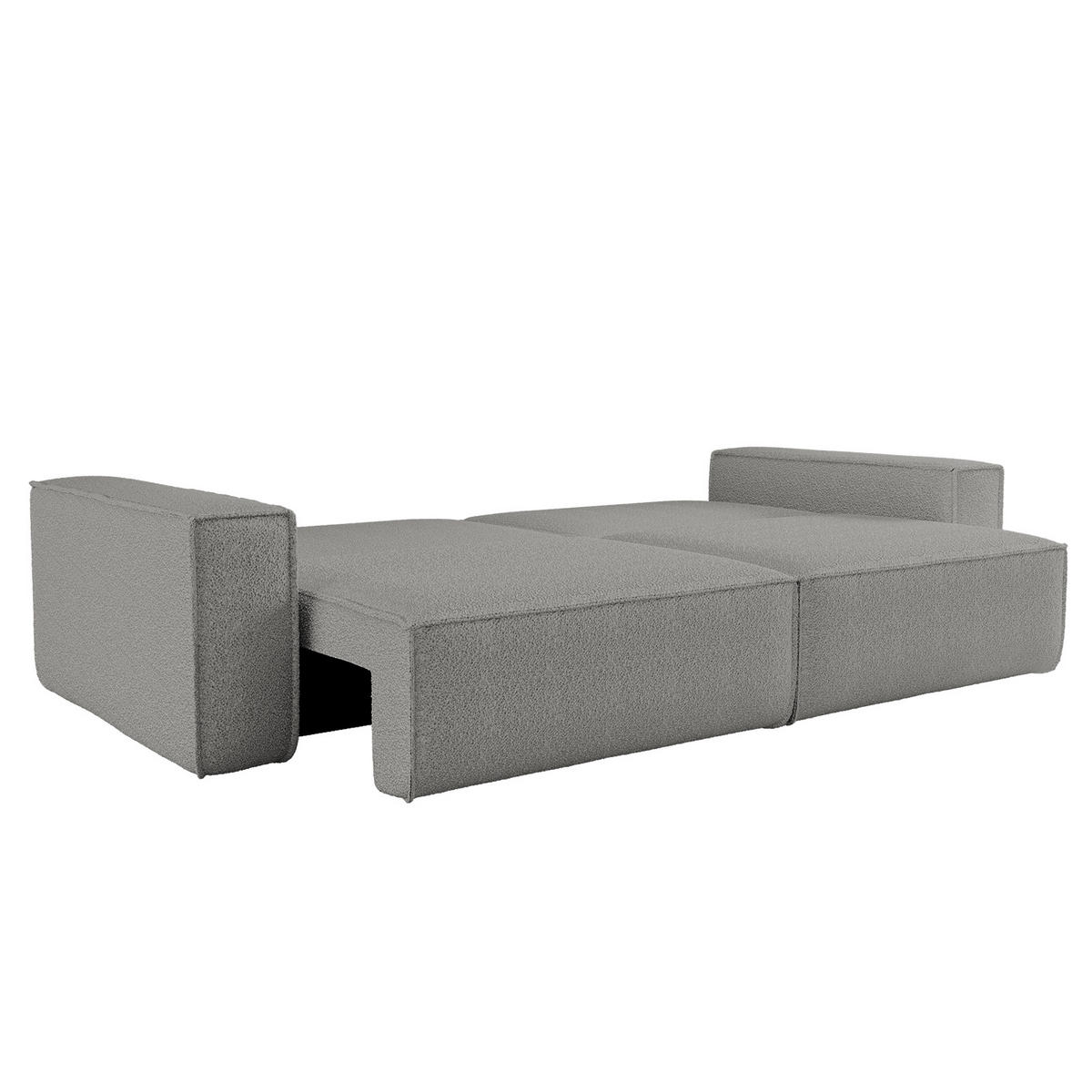SCHLAFSOFA BEST mit Bettkasten Stoff Quelle Grau - Grau, Holz/Textil (246/83/98cm) - Kaiser Möbel