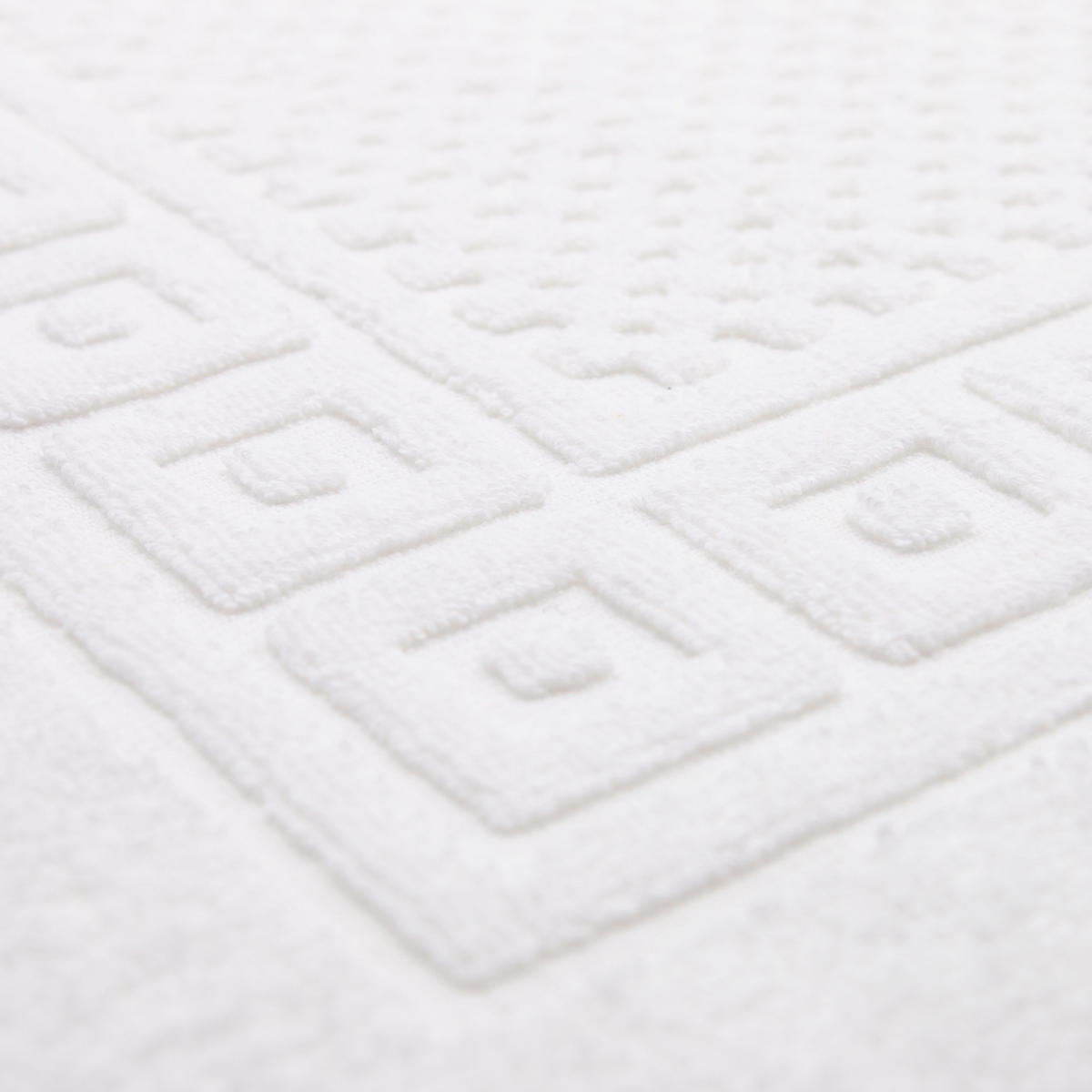 BADEMATTE, 2er-Set, 50x70 cm, 100% Baumwolle, Weiß - Weiß, Textil (50/70cm) - Zollner