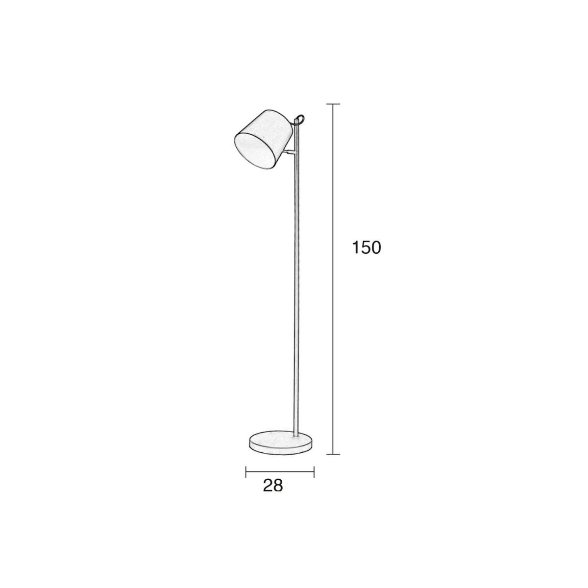STEHLAMPE Buckle Head Weiß - Weiß, Metall (28/28/150cm) - Zuiver