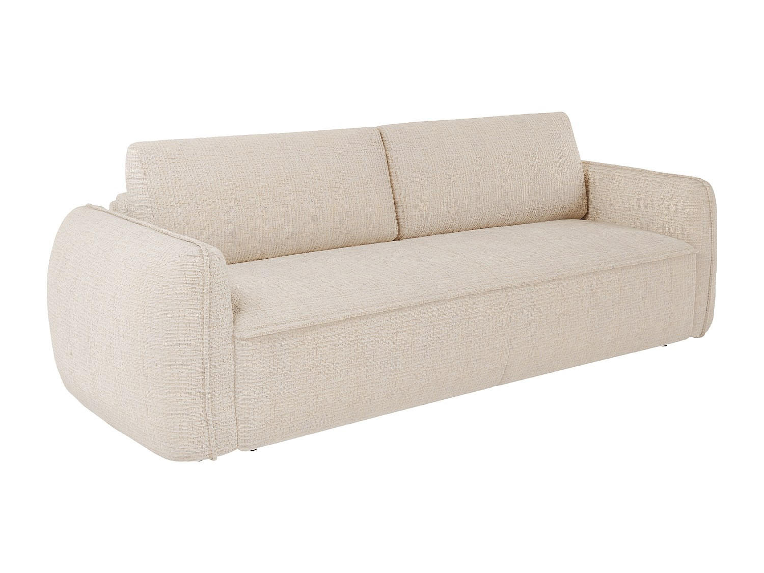4-SITZER-SCHLAFSOFA mit Express-Funktion – Chenille-Stoff Beige – Liegefläche 160 cm – Matratze 13 cm – SELIVO - Beige, Textil (228/81/103cm) - Vente-Unique