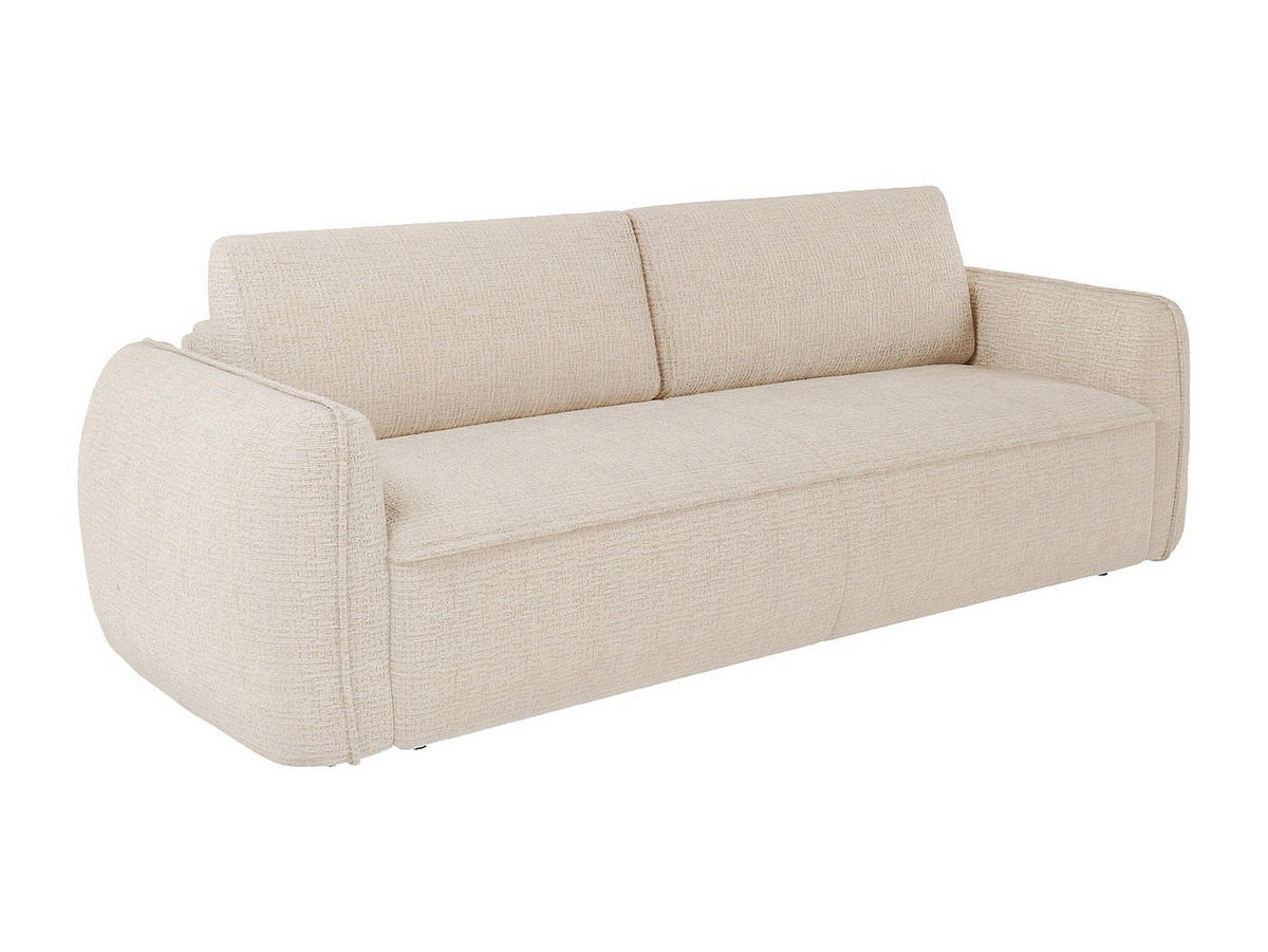 4-SITZER-SCHLAFSOFA mit Express-Funktion – Chenille-Stoff Beige – Liegefläche 160 cm – Matratze 13 cm – SELIVO - Beige, Textil (228/81/103cm) - Vente-Unique