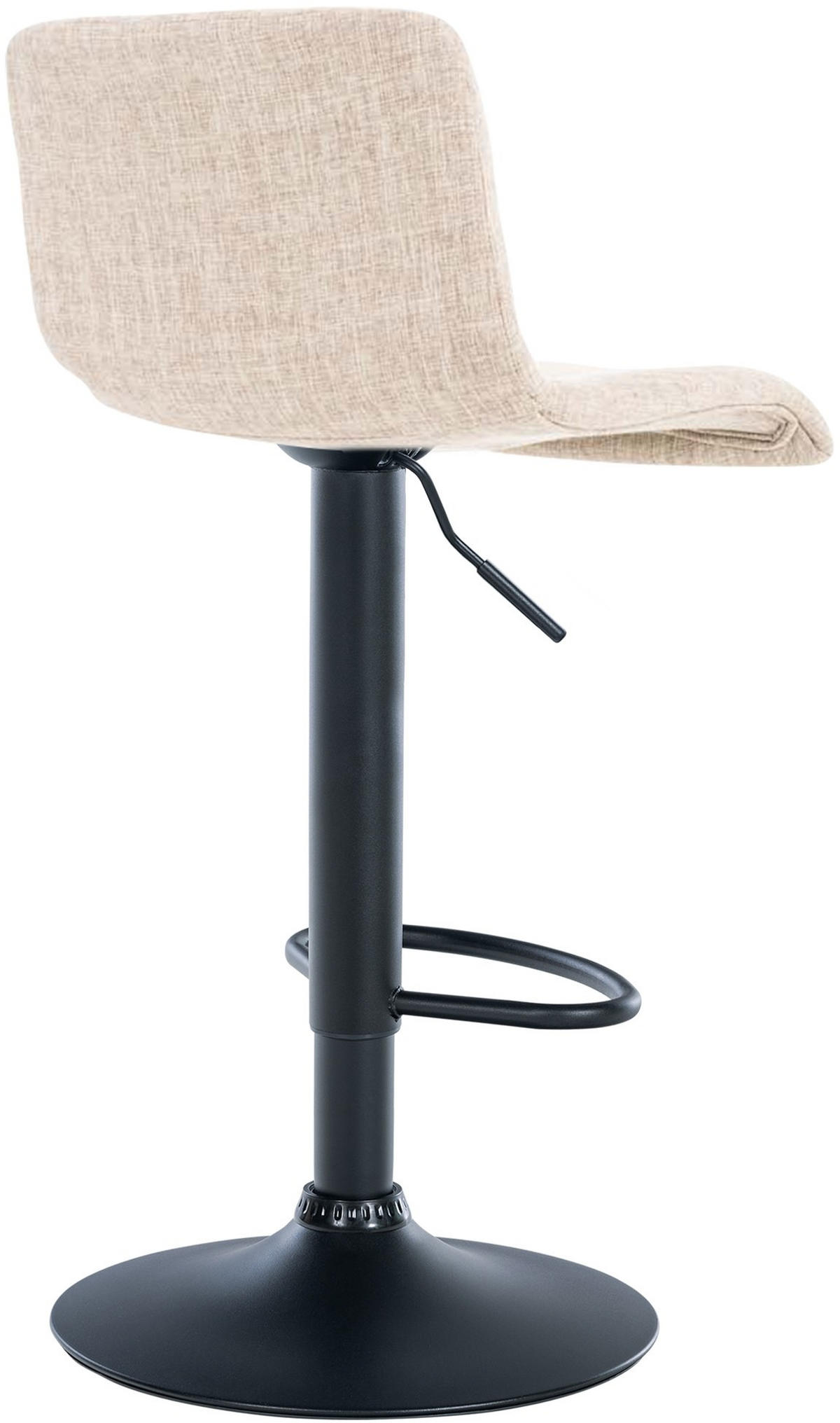BARHOCKER Stoff creme - Creme/Schwarz, Textil/Metall (39/84/36cm) - CLP