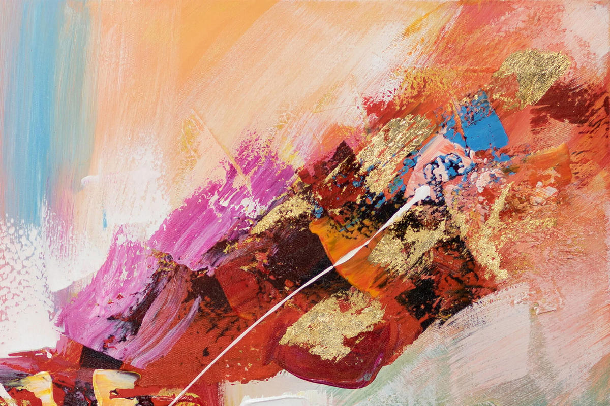 ACRYLBILD HANDGEMALT 80/80 cm - Multicolor, Holz/Textil (1.7/80cm) - KUNSTLOFT