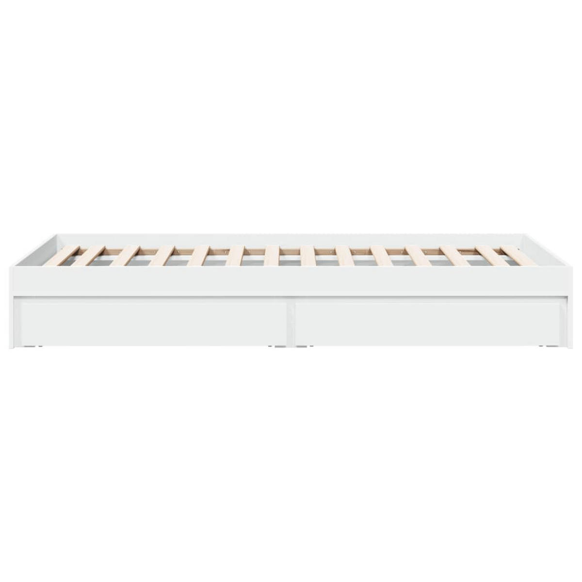 BETTGESTELL Mit Schubladen Weiss 90/200 Cm Holzwerkstoff - Weiß, Holzwerkstoff (90/200cm) - vidaXL