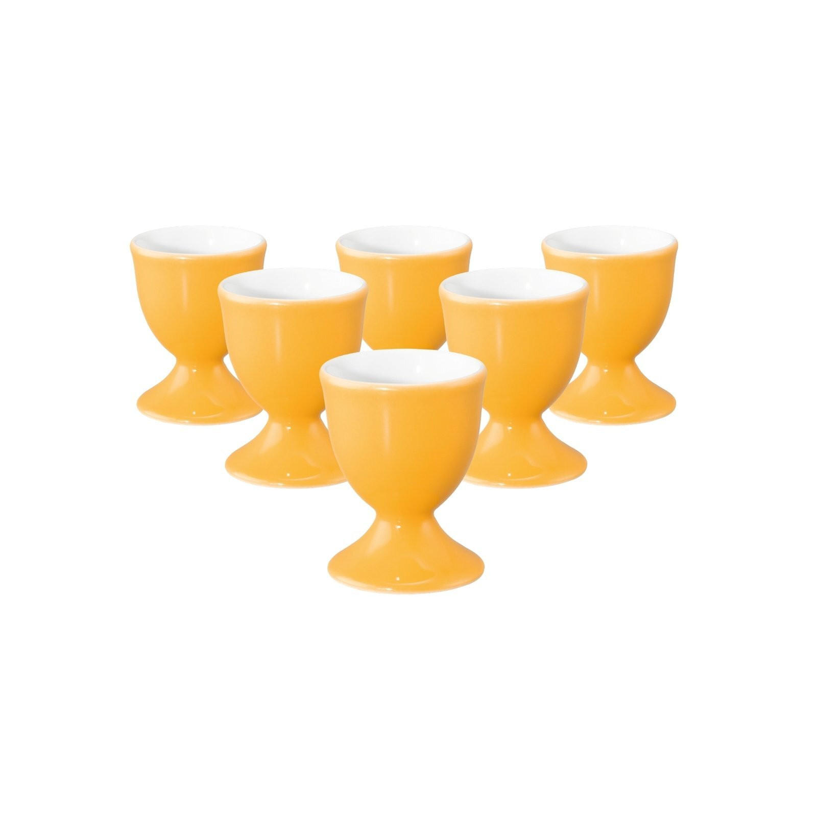 EIERBECHER Liberty Pure Colors Mango Orange ø 4,9 cm 6er Set - Orange, Keramik (4.9/6.4/4.9cm) - Seltmann Weiden