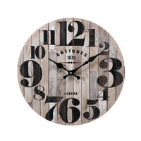 WANDUHR Schwarz 4/34/34 cm - Schwarz, Holzwerkstoff (4/34/34cm) - Mobili Rebecca
