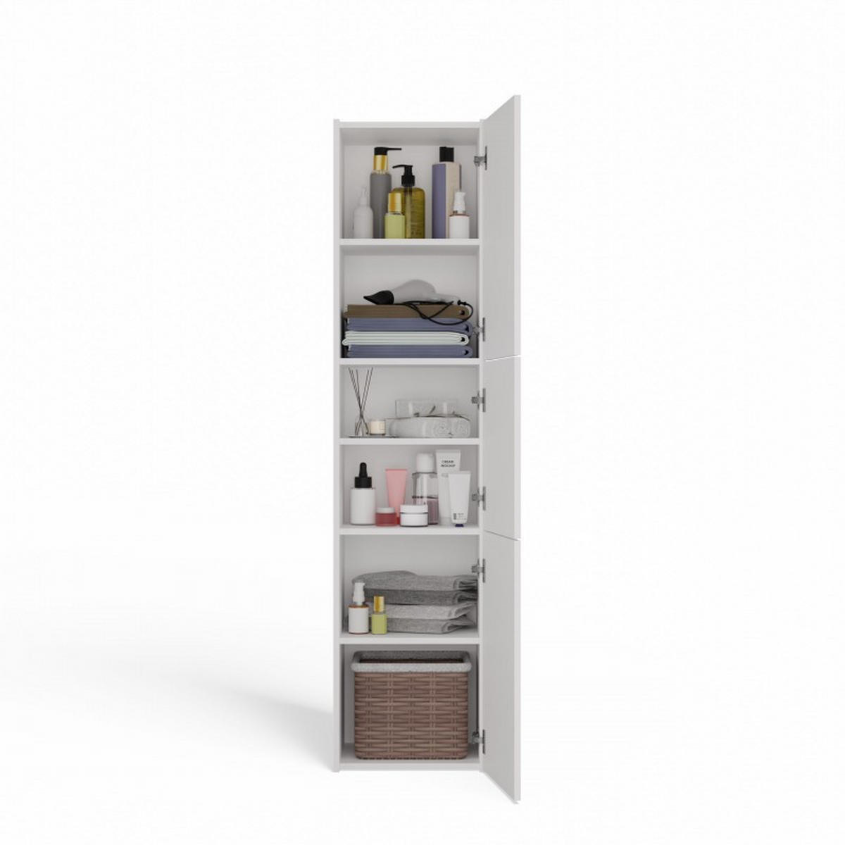 KÚPEĽŇOVÁ SKRIŇA - biela, kompozitné drevo (40/170/30cm) - RAUMHIRSCH FURNITURE