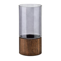 VASE Serenite Grau 12x12xh25 cm Glas - Grau, Glas (25cm) - Mondex