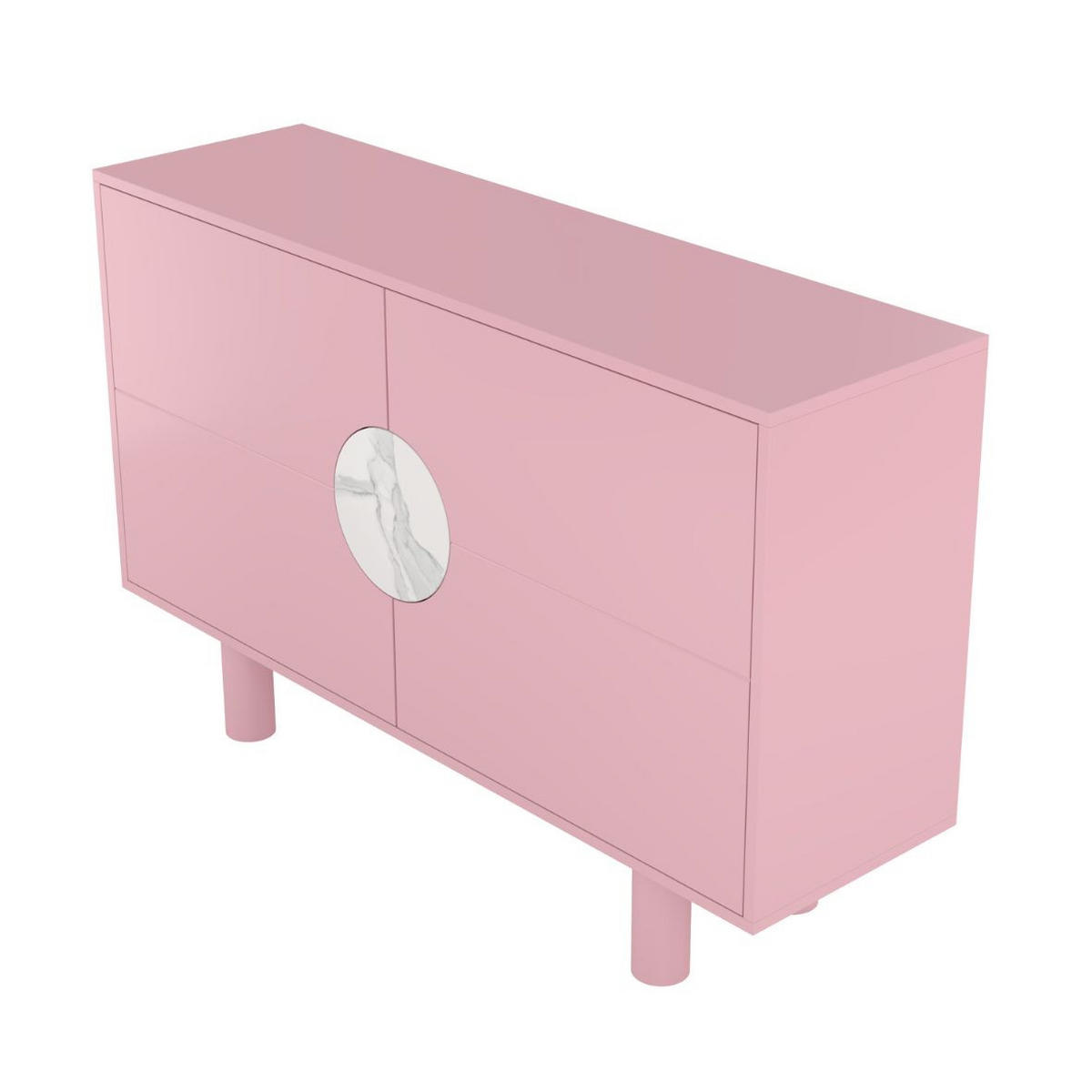 SIDEBOARD Zoe, Mit Marmor, 140 cm, Rosa - Hellrosa, Holz/Holzwerkstoff (140/90/40cm) - Dancan