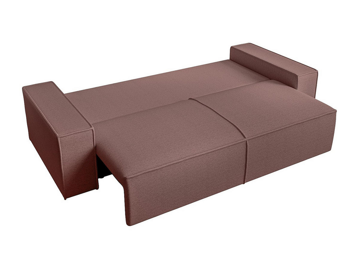 SCHLAFSOFA - 4 Personen - stoff - rosa Amelia - Pink, Textil (257/85/102cm) - Vente-Unique