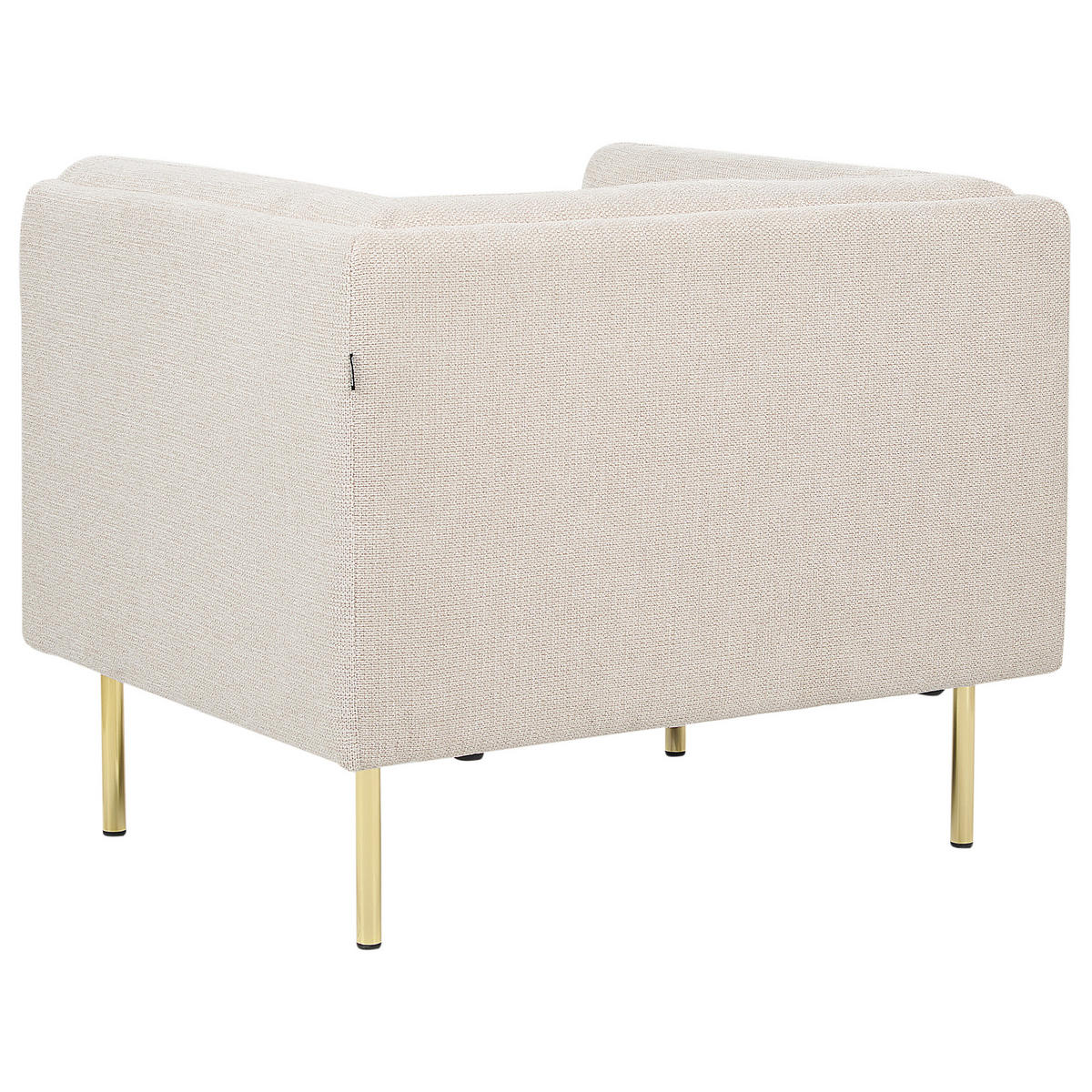 SESSEL Beige Moen - Beige/Goldfarben, Textil (87/72/75cm) - Beliani