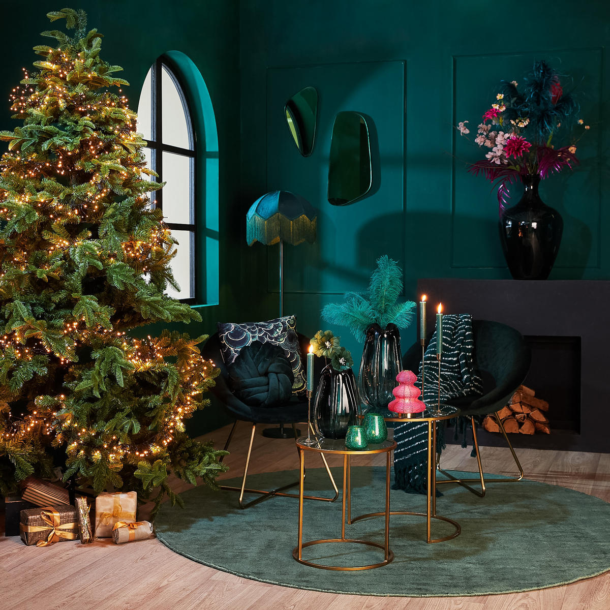 PLAID Alcoba Grün 170/130/0,5 cm - Grün, Textil (130/170cm) - Light & Living