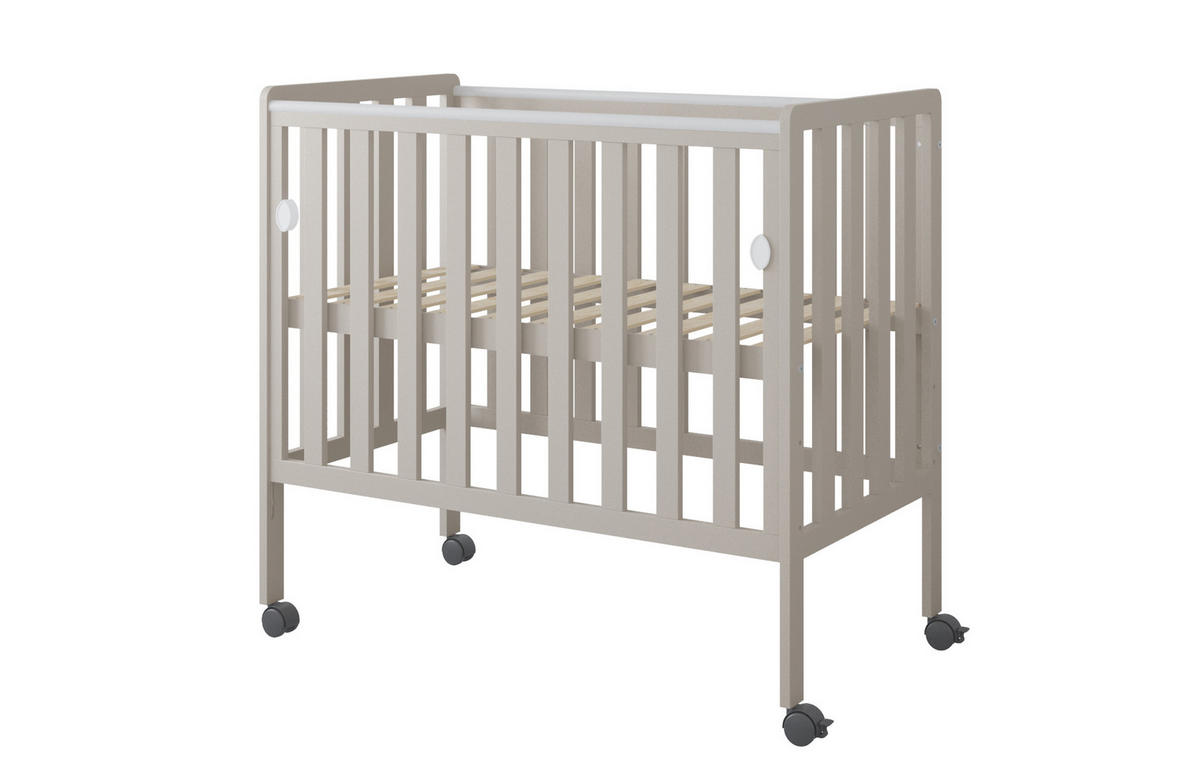 BEISTELLBETT Milo - Beige, Holz (50/100cm) - kiki design