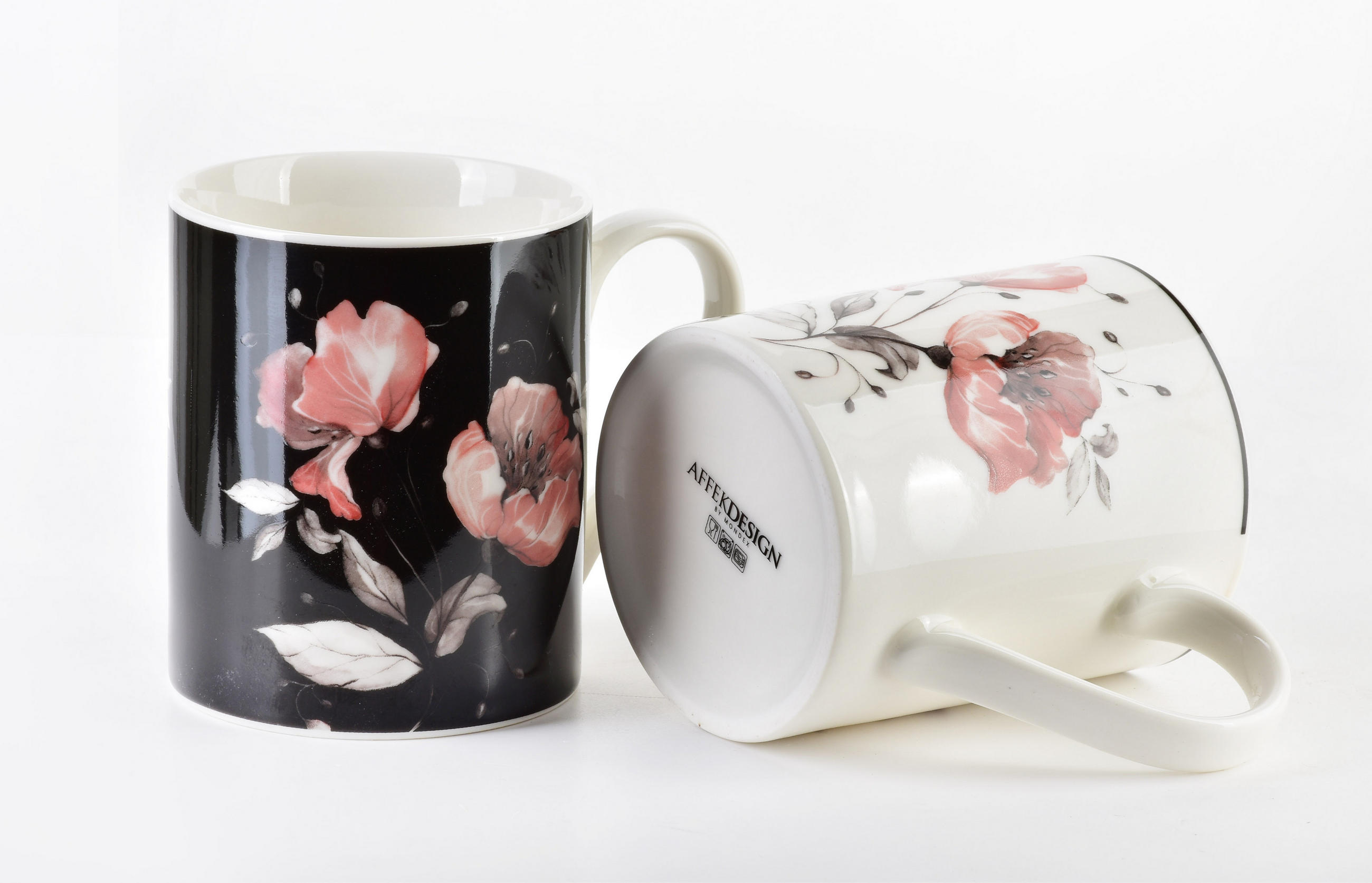 BECHER Colorato Schwarz Weiß 25/9.5/10 cm Keramik - Schwarz/Weiß, Keramik (9.5/10/25cm) - Mondex