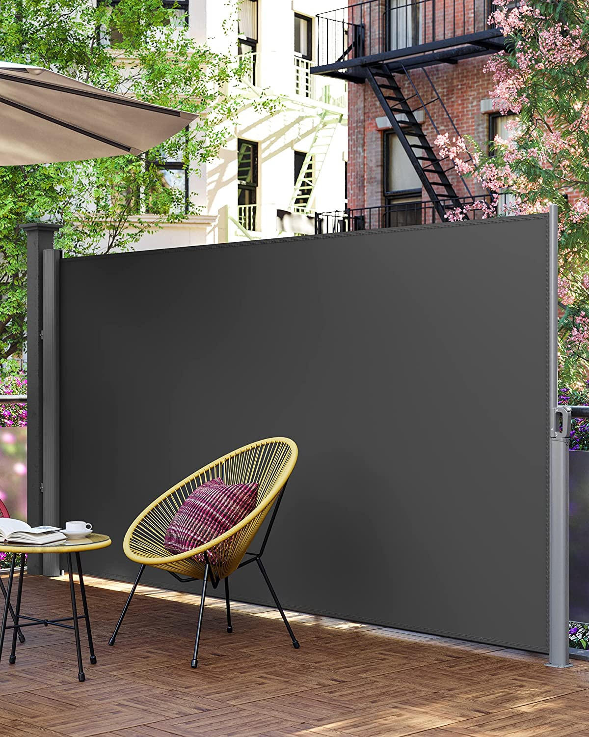 SEITENMARKISEM - Grau, Metall (200/13/350cm) - Hansiro