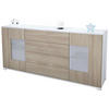 SIDEBOARD Grömitz Eiche sägerau - Eiche San Remo, Holzwerkstoff (166.5/75.5/35cm) - Vladon