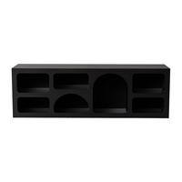 TV-BOARD - 160 cm x 40 cm - Holz, Platte - Schwarz - LUELA - Schwarz, Holz (160/51/40cm) - Vente-Unique
