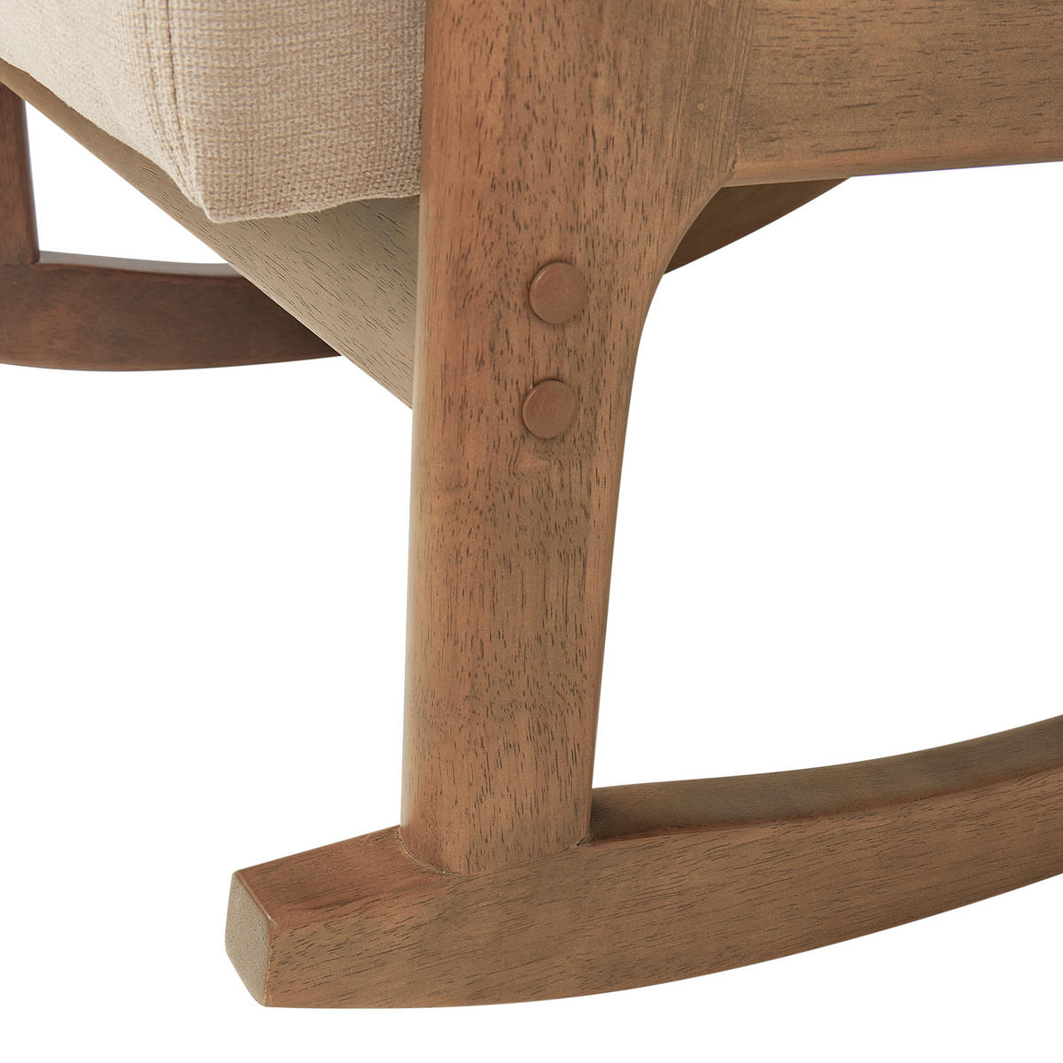 SCHAUKELSESSEL Stoff Beige Skovde - Hellbraun/Beige, Textil (66/82/79cm) - Beliani