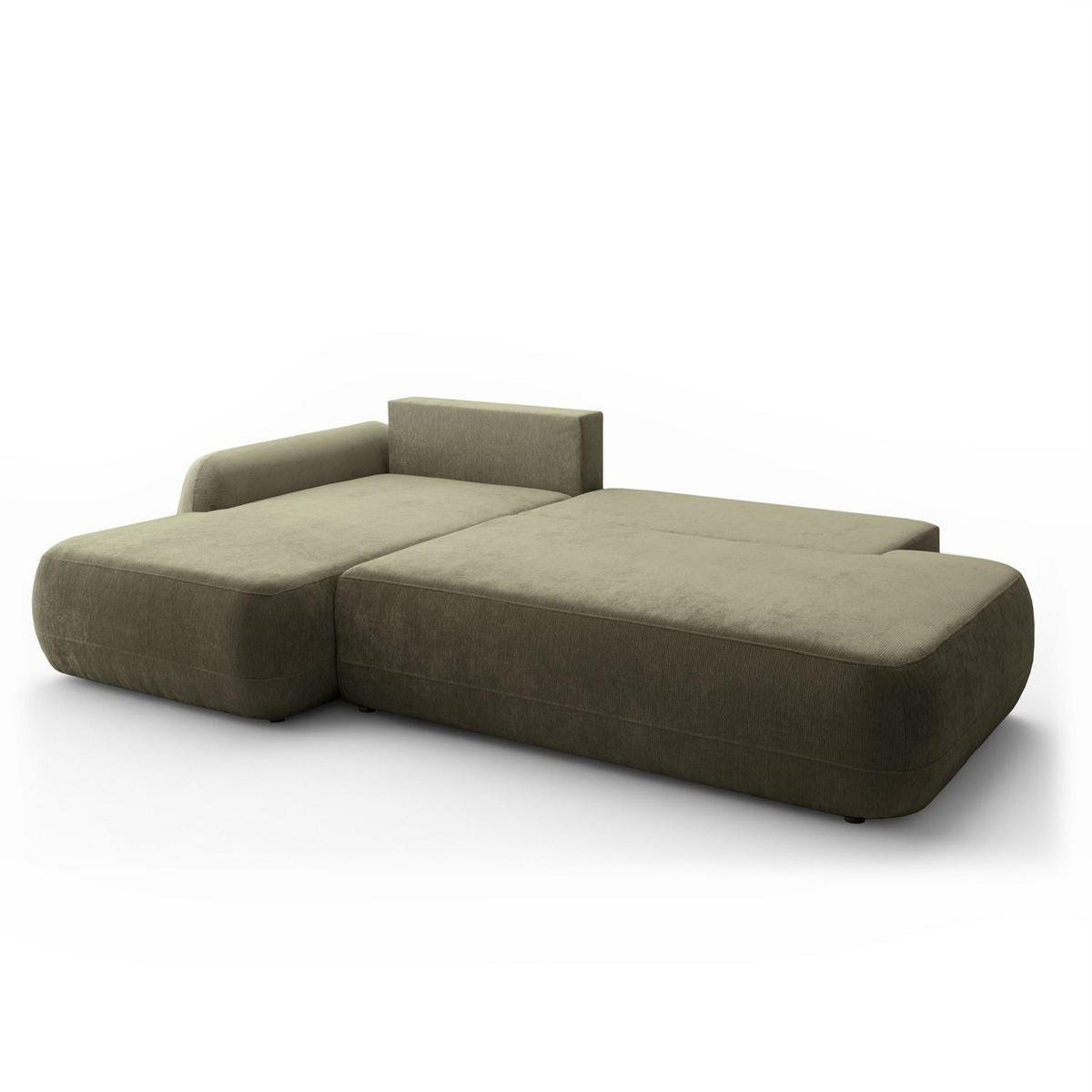 ECKSOFA GOYA mit Schlaffunktion und Bettkasten, Linke, Perfect Harmony 39 - Waldgrün, Textil (184/302cm) - Lookway