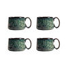 BECHER Mido niedrig türkis 0,4 l 4er-Set - Smaragdgrün, Keramik (0.4L) - Homla
