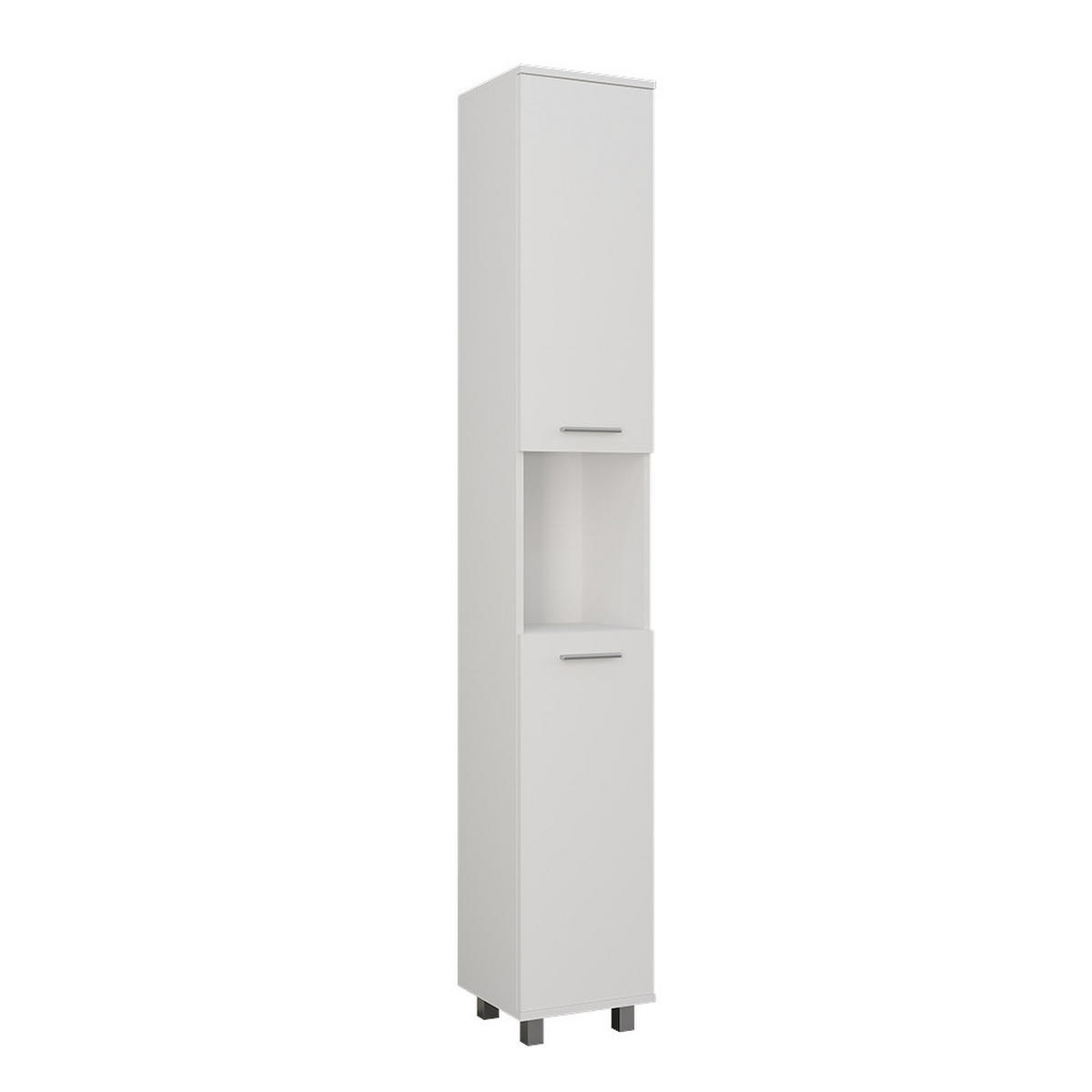 HOCHSCHRANK Ilias Weiß 30.2 x 190 cm mit 2 Türen - Weiß, Holzwerkstoff (30.2/190/30cm) - Vicco