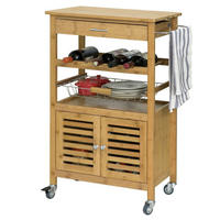 KÜCHENWAGEN Bambus - Naturfarben, Naturmaterialen (60/92/36cm) - SoBuy