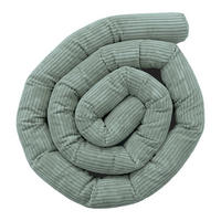 BETTUMRANDUNGSSCHUTZ Bettschlange aus Cord, 300 cm, Olivgrün - Grün, Textil - MeowBaby