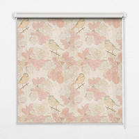 VNÚTORNÁ roleta - okenná roleta - roleta - 80x180 cm - Vtáky medzi kvetmi - pink, plast (80/180/0.5cm) - TULUP