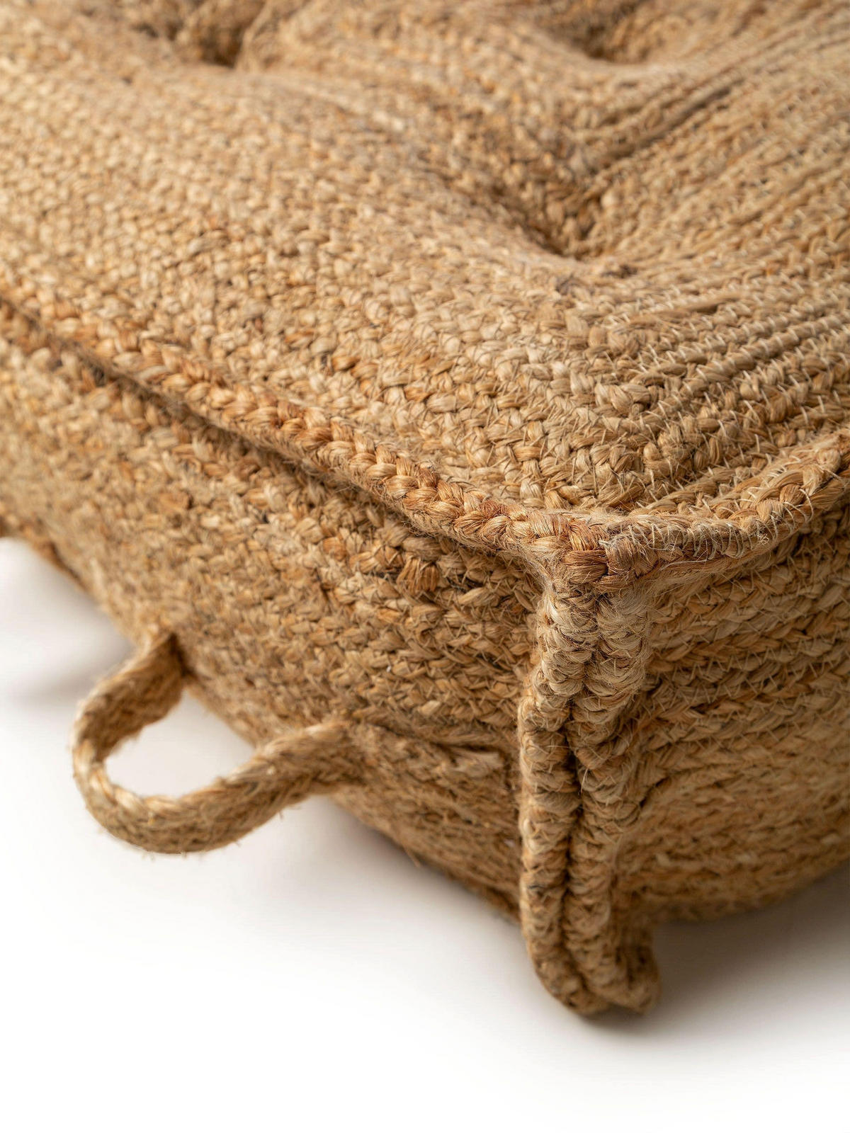 BODENKISSEN Jutta Hellbraun 55x55x20 cm - Hellbraun, Textil (55/20/55cm) - benuta Pure