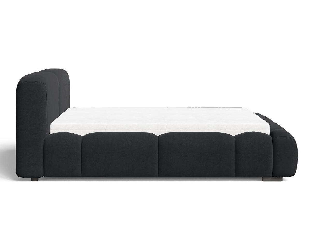 POLSTERBETT Aubi 160x200 Schwarz - Schwarz, Textil (160/200cm) - Graingold