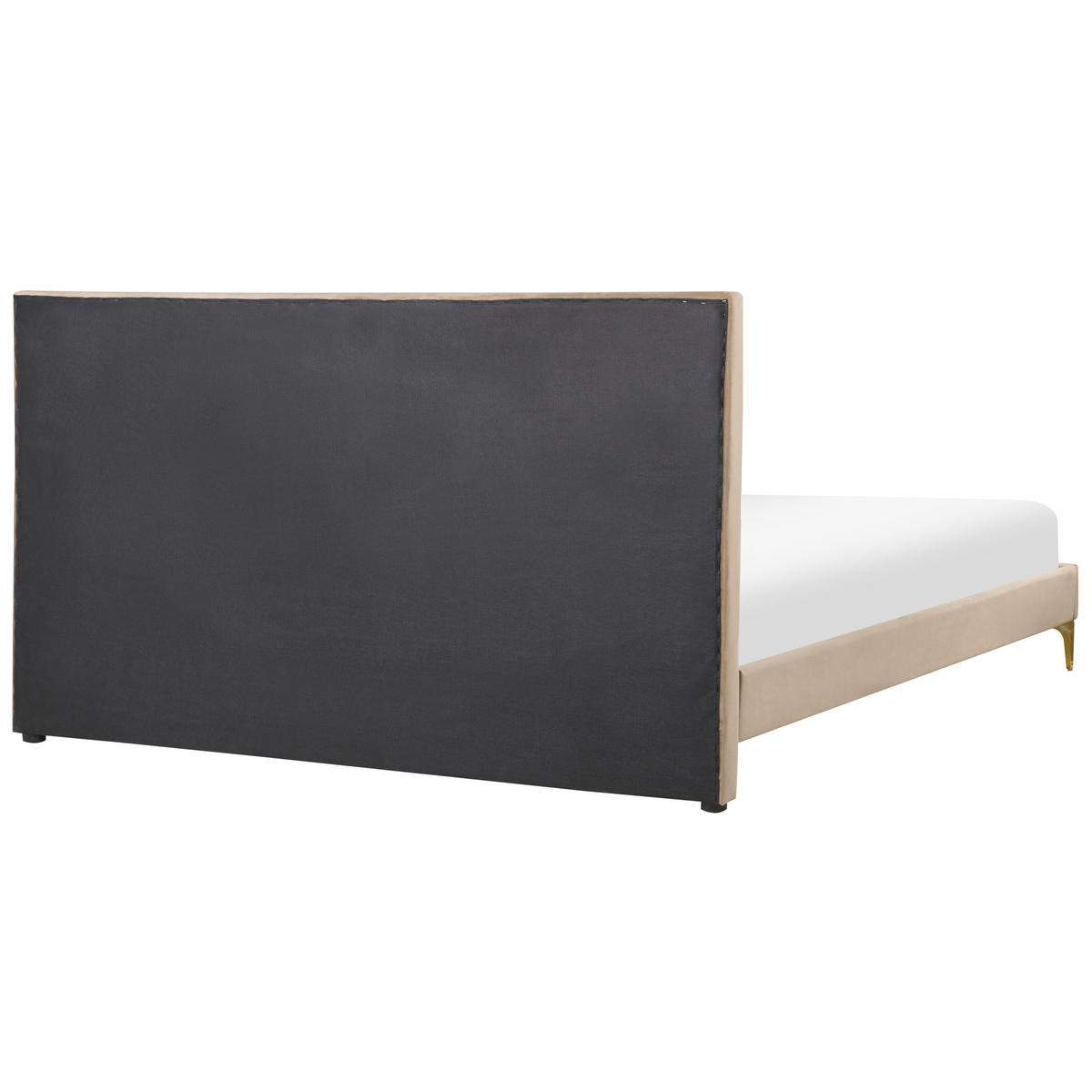DOPPELBETT 160/200cm Taupe Limoux - Taupe, Textil (160/200cm) - Beliani