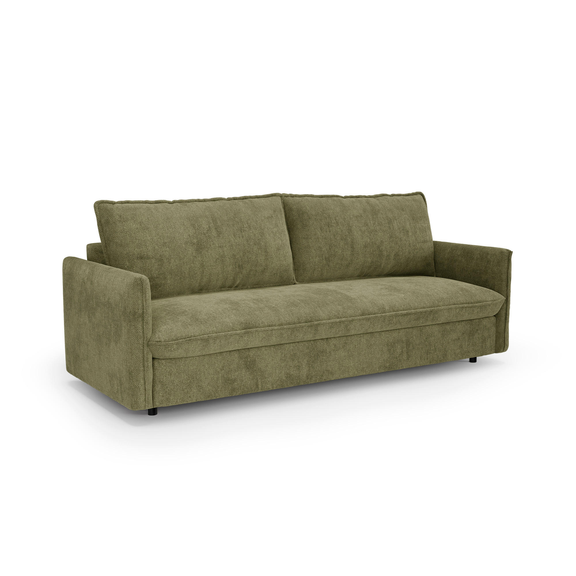 SCHLAFSOFA Express AVA Köpergewebe Vintage-Grün 198cm - Dunkelgrün/Grün, Textil (198/78/100cm) - Premium Interiors