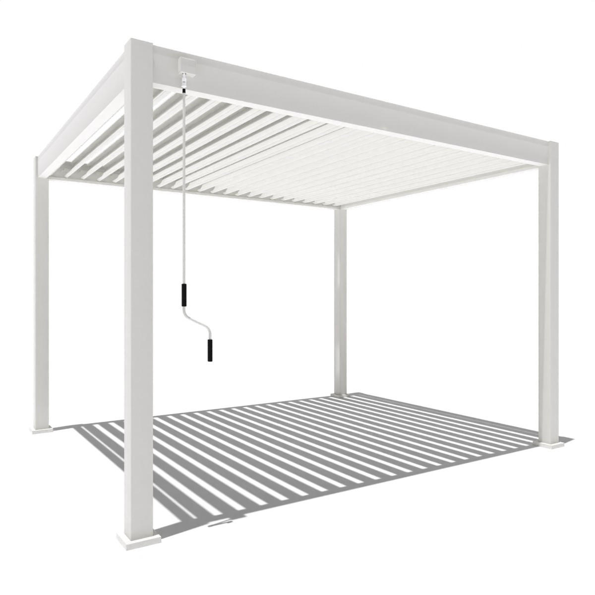 PERGOLA Classic Pavillon Terrassenüberdachung Aluminium 3 x 3,6 m weiß - Weiß, Metall (300/255/360cm) - WEIDE
