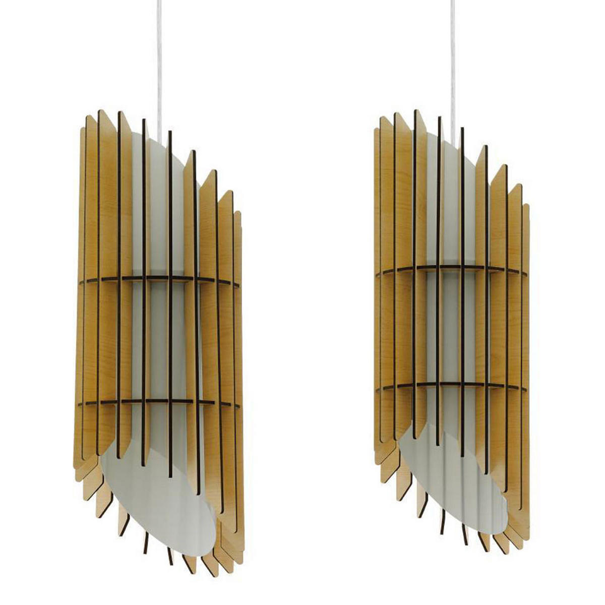 HÄNGELEUCHTE AGREDA Braun Holz - Braun, Holz (75.5/14.5/110cm)