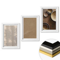 WANDBILDER 3er-Set - 20x30 cm Weißer Rahmen - Minimalistische Texturstrukturen - Weiß, Kunststoff (20/30cm) - ArtPrintCave