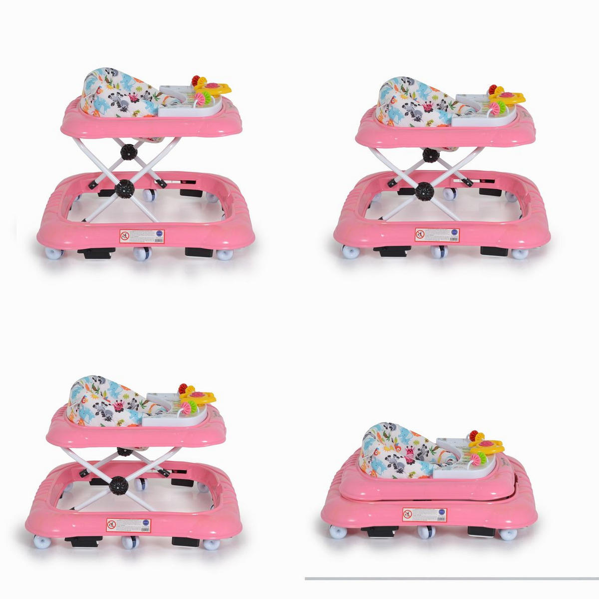 LAUFHILFE Jungle Fun rosa Spielcenter mit Musik und Licht, höhenverstellbar - Rosa, Kunststoff (63/52/67cm) - Moni