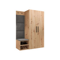 GARDEROBEN-SET Medi IV - Schwarz/Eiche Artisan, Holzwerkstoff/Kunststoff (80/191/50cm) - MIRJAN24