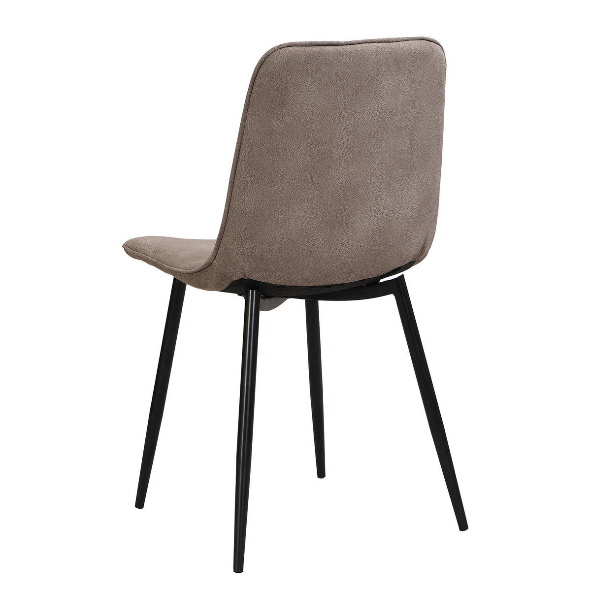 POLSTERSTUHL - 4er-Set - Taupe/Schwarz, Textil/Metall (47/84/52cm) - home24