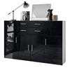 HIGHBOARD Aron Fronten in Schwarz Hochglanz - Schwarz Hochglanz, Holzwerkstoff (166.5/106.5/35cm) - Vladon
